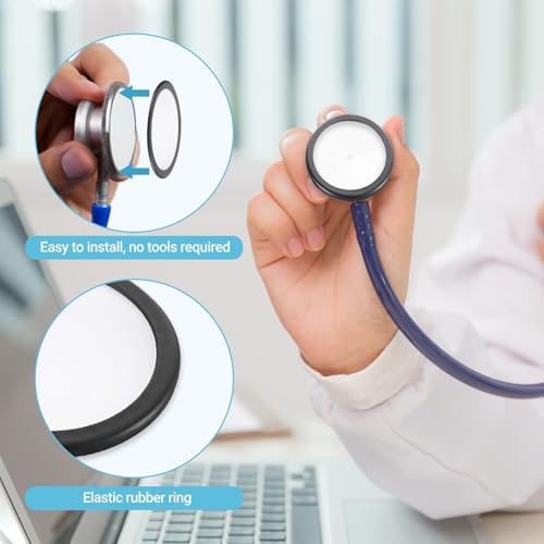 Stethoskop Ersatzteile kompatibel mit Littman Classic 3, Kardiologie 3 & Kardiologie 4, 2 Bell Membran Cover + 4 Eartips