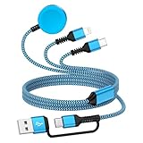 Multi Charger Cable 3 in 2 USB C Charger for Apple Watch for iWatch Ultra/SE/10/9/8/7/6,USB-C Multi Charger for iPhone 17/16/15/14/13/12/11