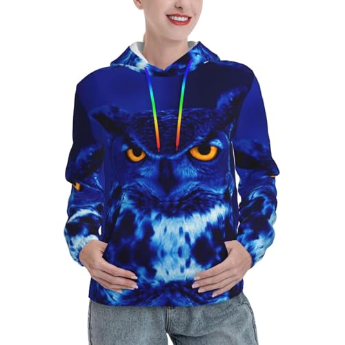 Pull à capuche bleu extensible pour femmes idéal pour vos sorties cocooning