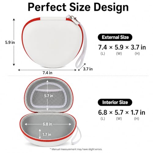 Image of Headphone Case for Skullcandy Crusher /Hesh /Evo, for JLab JBuds Lux ANC | for TOZO HT3 /HT2 Wireless Over-Ear Bluetooth Earphones, Travel Carrying, Daily Commute /Gym /Outdoor Use, Hard Box Only