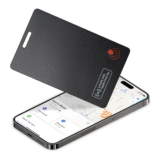 Wallet Tracker for Apple Find My (iOS only), SpotMinders Tracking Card, Ultra-Thin IP68 Waterproof Item Finder and Luggage Tag, Home Travel, Passport and More GPS Locator