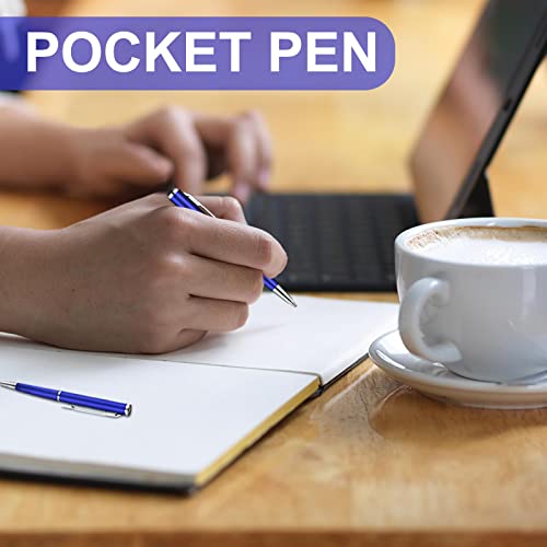 16 Pcs Small Pens Mini Pens Metal Small Writing Pen Short Pens Stainless Steel Point Pen With Copper Fittings Ballpoint Pen Small Personalized Pens For Pockets Business (Blue) #TOP4