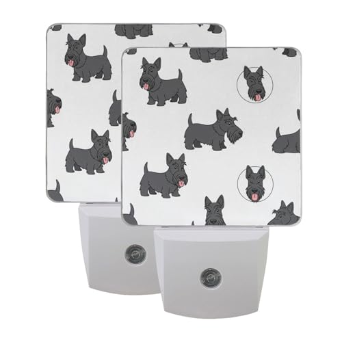 Lámpara nocturna LED para niños Aslsiy perro Terrier escocés miniatura 1