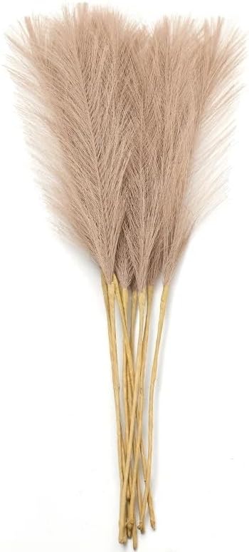 Miniatura 6 de 10 unidades1 paquete de 21.3 in artificial esponjoso pampa decoración de Halloween fiesta naranja hierba hierba DIY hogar boda plantas decoraciones