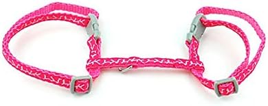 SMALLLEE_LUCKY_STORE Cat Harness Collar Giraffe Small Dog Kitten Halter Harnesses Pet Walking Vest Lead Adjustable Pink - Image 4