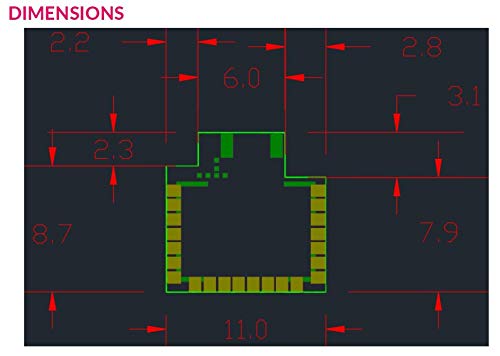 Image of RYB080I BT 4.2 5.0 Bluetooth Module BLE TI CC2640R2F Antenna on Command