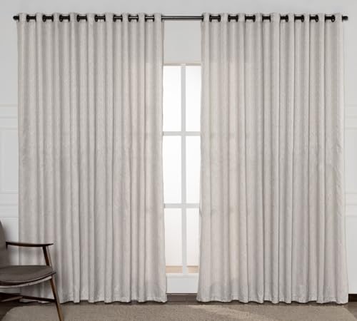 Cortina tecido grosso jacquard, ótima durabilidade