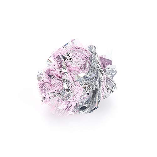 mewmewcat 1 PCS Crinkle Ball Cat Toy Bolas de enrugamento interativas para gatos pequenos Gaze Glitt