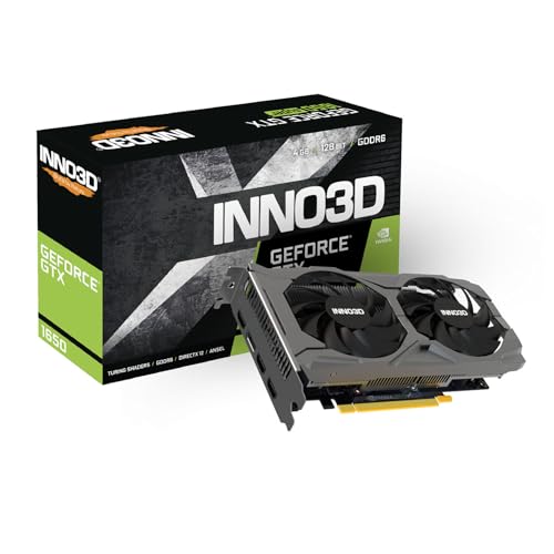 INNO3D NVIDIA GEFORCE GTX 1650 GDDR6 Twin X2 OC V3 4GB 128-bit PCI-E 3.0 X16 �Q�[�~���O�O���t�B�b�N�J�[�h - N16502-04D6X-171330N
