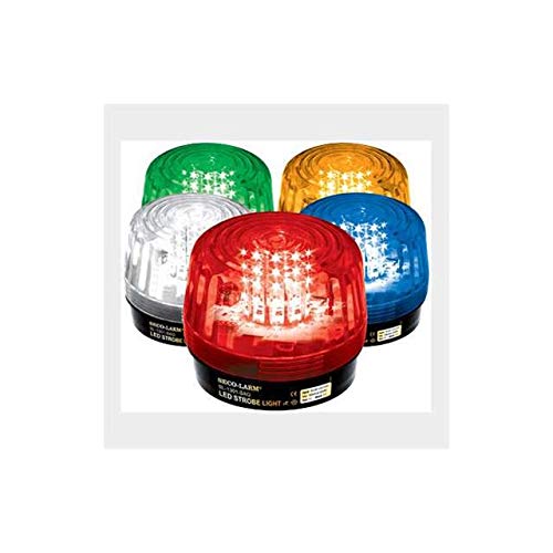 Seco-Larm SL-1301-EAQ/R Red LED Strobe Light, 12 LEDs, 9 to 15 VDC, 130 Flashes/minute, Operating life up to 50000 Hours, ​​​Simple 2-wire Installation, ​​​High-impact Resistant Case