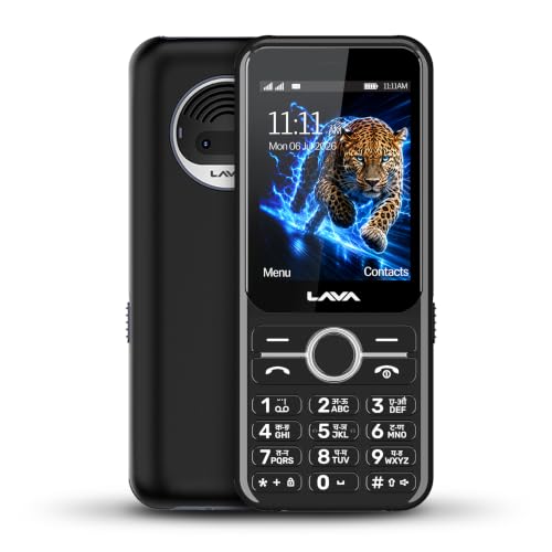 Image of Lava Gem Power + Dual Sim Keypad Phone (2.8 inch Display, Camera & Fast Charging) | 2575mAh Smart AI Powerful Battery | Wireless FM & Recording | Stereo Speakers | Call Recording (Black Gold)