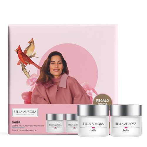 BELLA AURORA - Pack Bella, Crema Día Multiperfeccionadora Piel Mixta-Grasa 50 ml + Crema Noche Antiedad 50 ml, Tratamiento Antiedad y Antimanchas, +40 Años, Protección SPF20, Piel Lisa y Luminosa