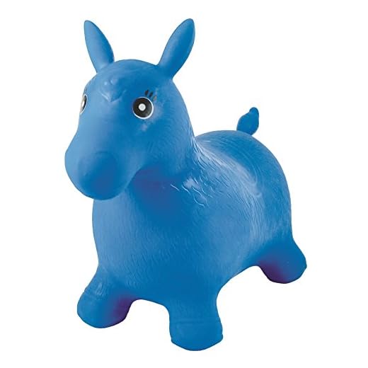LEXIBOOK-Bg050 Poni Saltarín Hinchable Color azul Norme (BG050