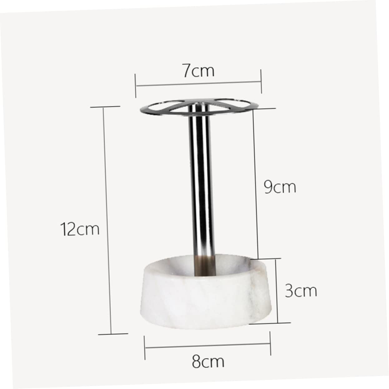 Cabilock Portaspazzolino in Acciaio 304 Base in Marmo Bianco, Portaoggetti da Bagno Moderno per Spazzolino, Dentifricio e Accessori