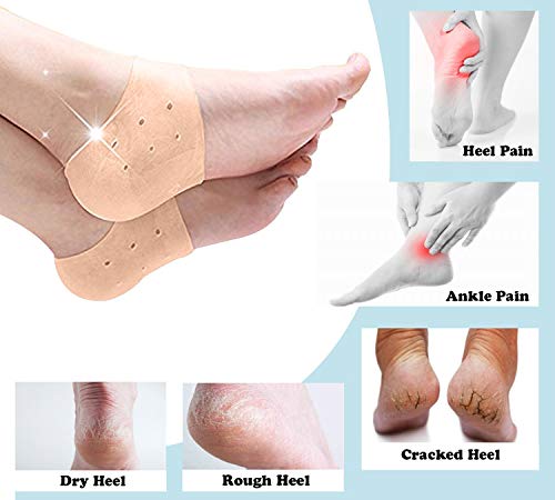 Image of Brezzycloud Silicone Anti Crack Pain Reliever Heel Protector Nourishment Solution Reusable Mask,Multicolour