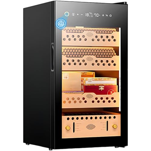 GJBMXSM Cave a Cigare Electrique Humidificateur à Cigare Intelligente Boite à Cigare Humidor a Cigares Cigar Cellar 70L Affichage Numérique LED,avec Contrôle Température Et L'humidité