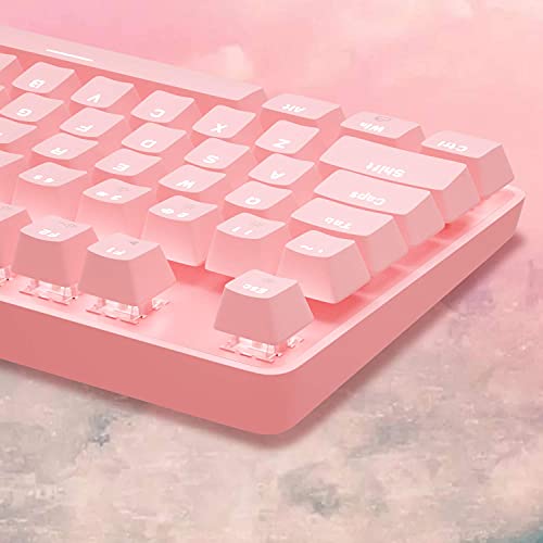 Image of MageGee Pink Gaming Keyboard USB Wired Keyboard, New Mechanical Storm Adjustable Backlight Keyboard Splash-Proof Ideal for PC /Laptop /MAC Game(Pink)