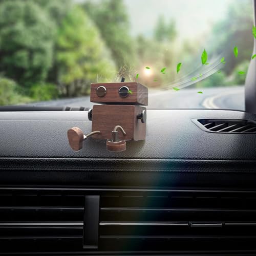 Désodorisant voiture poupée en bois 5.7x4.4cm diffuseur parfum
