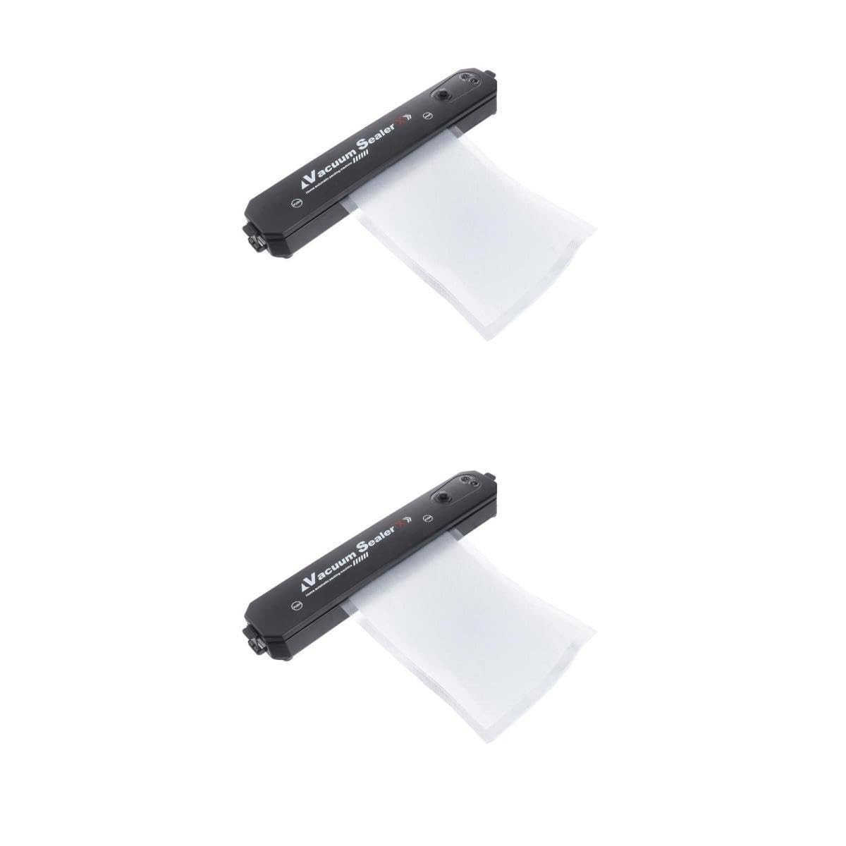 ULTECHNOVO 2 Ensembles Scellant Sous Vide Outil De Scellement Des Aliments Outil De Conservation Des Aliments Scellant De Frais Scellant D'emballage Plastique Noir