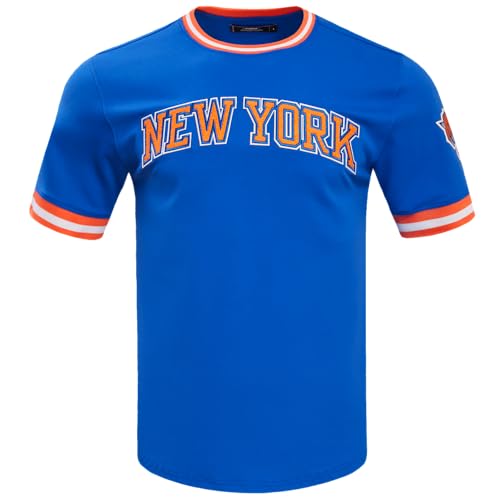 Camiseta de manga corta de chenilla Pro Standard NBA en algodón premium azul real S