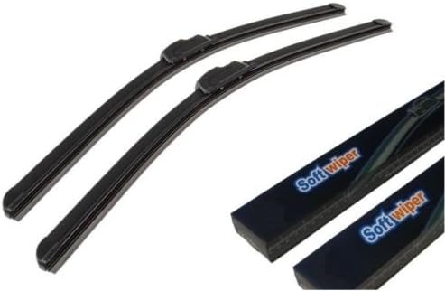 2x Windscreen Black Wipers Aero Soft Top Quality 550/475 mm 22"/19" inch New