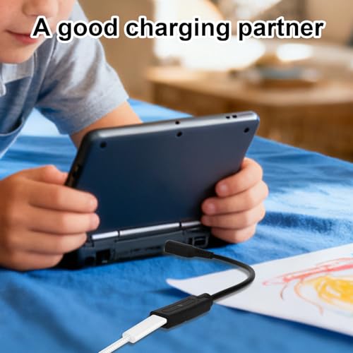 Kabel Ładujący USB-C Tryb Podwójny do 3DS/2DS/DSi, Kabel Szybkiego Ładowania do Akcesoriów Konsoli Gier 3DS/2DS/DSi(Czarny)
