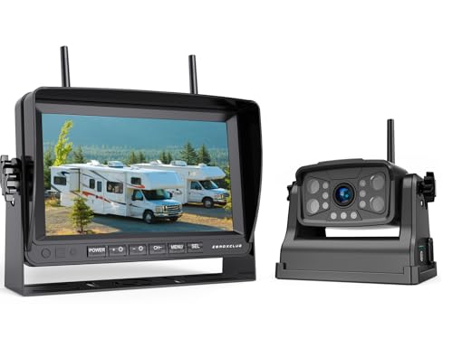 Image of ZEROXCLUB Magnetic Wireless RV Backup Camera System: Rear Camera with 7 inch HD 1080P DVR Monitor, DVR Monitor & IR Night Vision, Portable Rechargeable Camera for RV /Trailer /Fifth Wheels /Camper