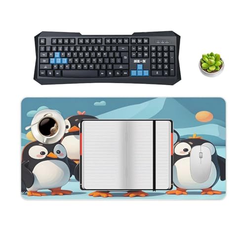 Cute Penguins Desk Pad grande 30x60 cm impermeable miniatura 4
