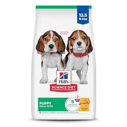 Hill's Science Diet Puppy, Puppy Premium Nutrition, Small Kibble, Dry Dog Food, Chicken & Brown Rice, 12.5 lb Bag