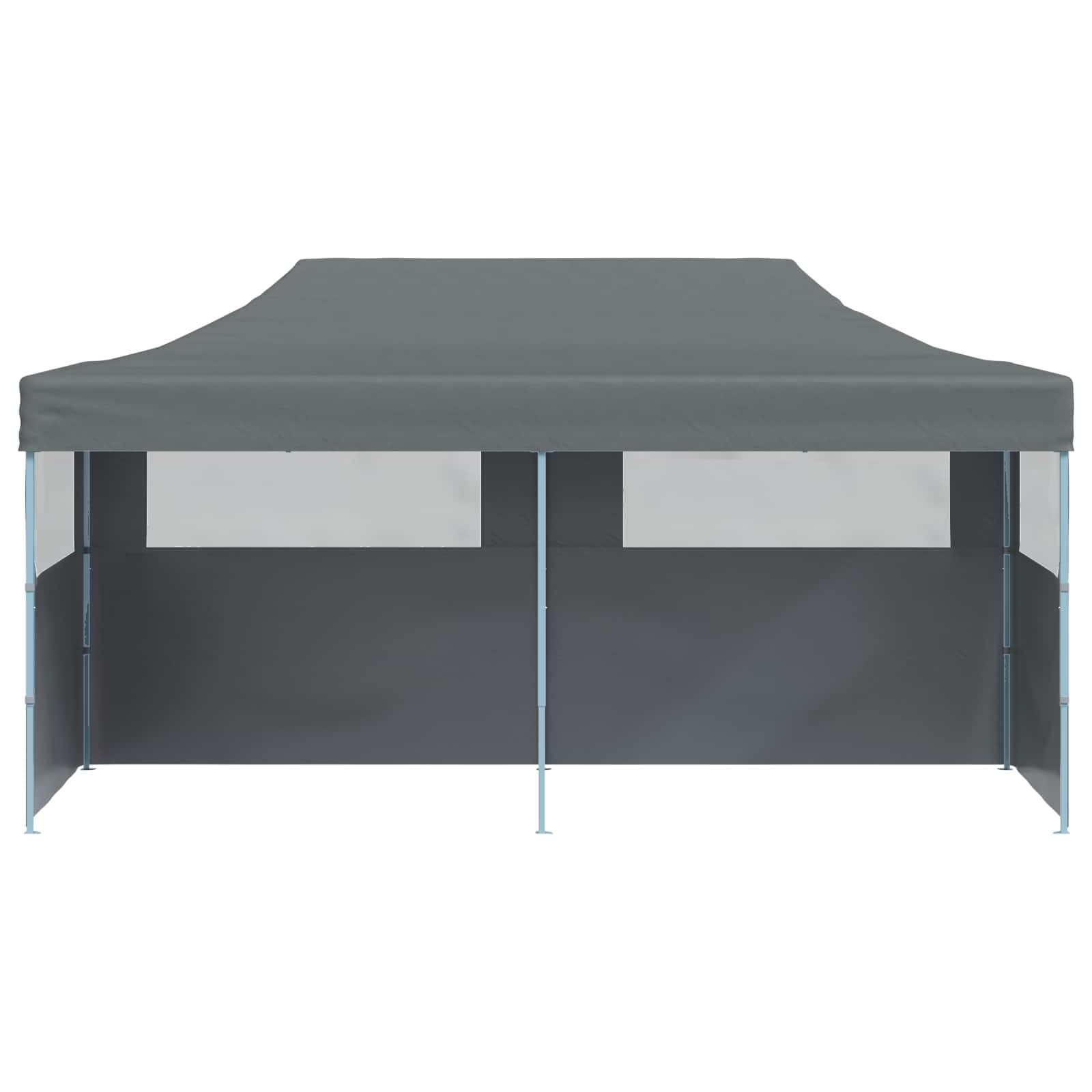 Namiot imprezowy, antracyt, 291 x 580 x 315 cm, tkanina Oxford z malowaną proszkowo stalową ramą, składana konstrukcja, ochrona przed promieniowaniem UV, na imprezę w ogrodzie, wesele, BBQ