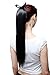 Produktbild WIG ME UP - Haarteil Zopf Pferdeschwanz Haarverlängerung Schwarz glatt fallend Befestigung mit Bändchen & Klammer ca. 60cm C9429-2