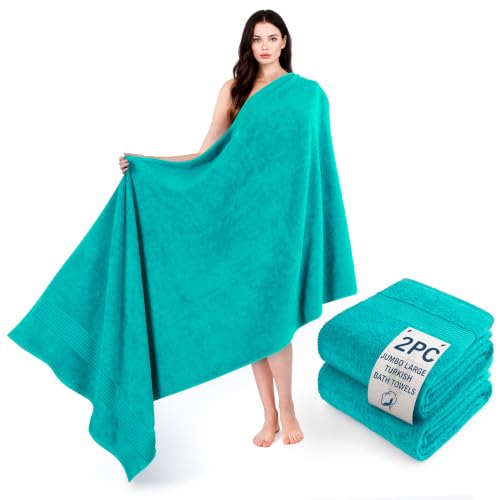 Image of Cotton Paradise 100% Cotton Hand Towels, 2 Piece 35x70 Hand Bath Towels, Turquoise