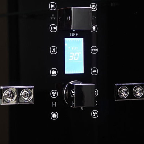 EAGO Dampfdusche DZ995F12 schwarz/ 150×150-4