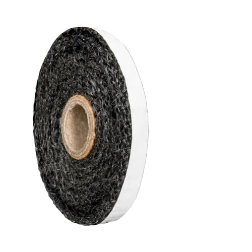 FORINC Stove Door Gasket Cuerda Plana De Fibra De Vidrio para Estufa, Autoadhesiva, Sellado De Vidrio, Alta Temperatura, Color Negro, 10/15mm Rope Gasket (Color : 10mm)