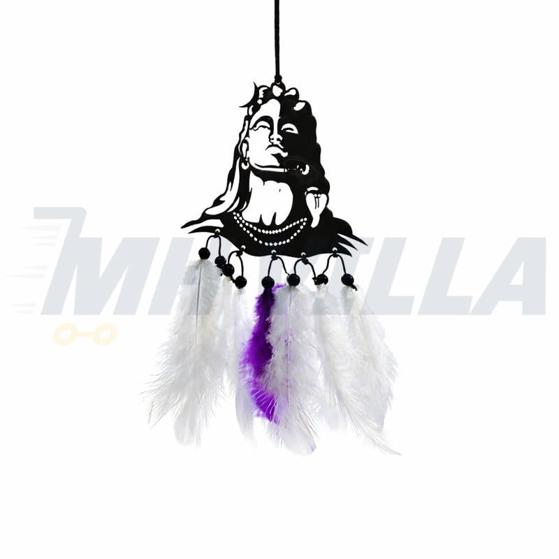 Car Hanging Accessories Interior - Elegant Dream Catcher for Car - Charm for Auto Decor - Stylish Handmade Ornament for Rear View Mirror Decoration - Adiyogi