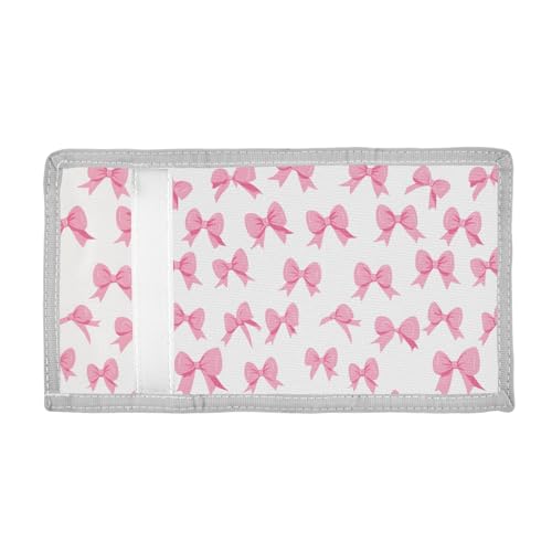 ALAZA Kids Wallets for Boys Girls Toddler Trifold Wallet Children Small Bow White with Zipper Coin Pocket2