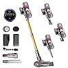 Cordless Vacuum Cleaner, 650W 55KPA 70Mins Stick Vacuum Cleaners for Home, Anti-Tangle Vacuum Cordless with Touch Screen and 1.8L Cup, Self-Standing Vacuum Cleaner for Home/Pet Hair/Carpets/Floors