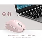 seenda Wireless Mouse for Laptop, 2.4G Noiseless Mouse with USB Receiver - Optical Tracking Portable Computer Mice for Chromebook, PC, Tablet, Windows System, 24 Months Battery Life - Pink - Image 4