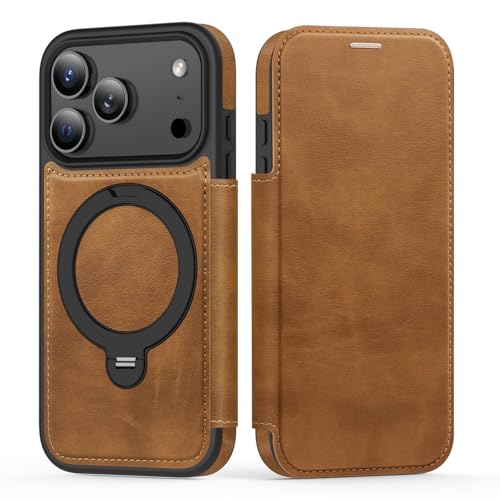 Coque iPhone 17 Pro antichoc magnétique Aest housse cuir avec support 360