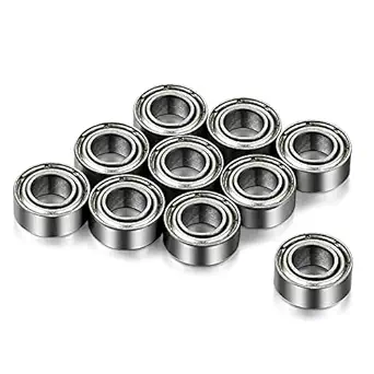 MINSALES MR105ZZ Bearings 5x10x4mm Ball Bearing, Double Shielded Miniature Ball Bearings for Skateboard, Micro Motor, 3D Printer, Office Equipment (Pack of 10 Pcs)