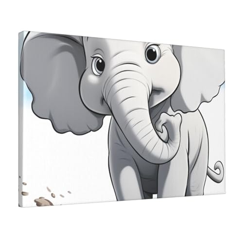 Toile murale éléphant blanc pour raviver un mur vide