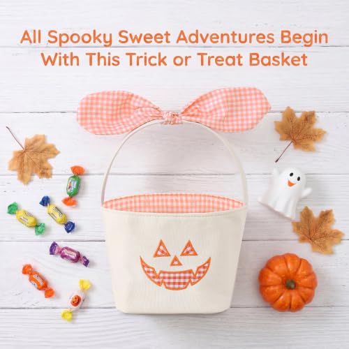 CRAZITAYA Samll Pumpkin Halloween Basket, Orange - image 6