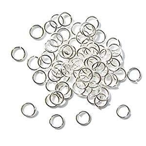 100 Pcs of 8mm Closed Jump Ring in Silver Plated for Jewellery Making