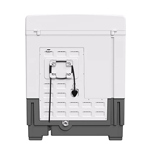 Image of Godrej Edge 7.5 Kg 5 star Semi-Automatic Top Loading Washing Machine Appliance (WSEDGE 75 5.0 TB3 M STGR, Satin Grey, Toughened glass lids)