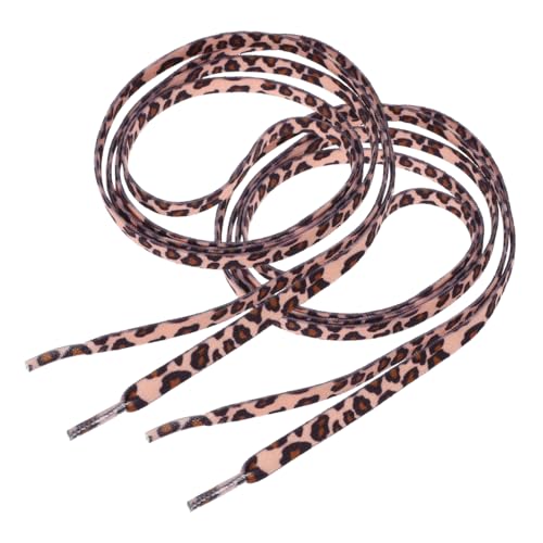 HOODANCOS 2 paar luipaardveters levendige schoenveters voor leuke schoenveters voor laarzen paren polyester schoenveters stippen schoenen kleurrijke sneaker kant accessoires duurzame schoenbanden