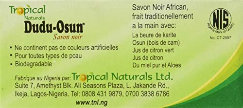 Dudu-Osun black soap purifiant lot de 3 pains de 5 Oz.