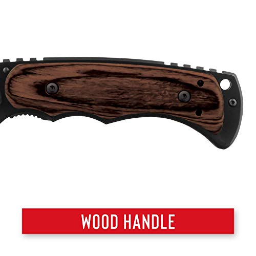 Coast® Fx411 Frame Lock Folding Knife 4-Inch Blade, Wood,Stainless Steel #TOP3