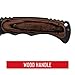 COAST® FX411 Frame Lock Folding Knife 4-Inch Blade, Wood,Stainless Steel