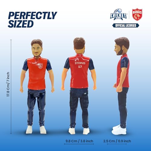 Image of Action Figure, IPL Edition 360 Rotatable Head, Cricket Player for Fans & Collectors (7 Inch Marcus Stoinis)