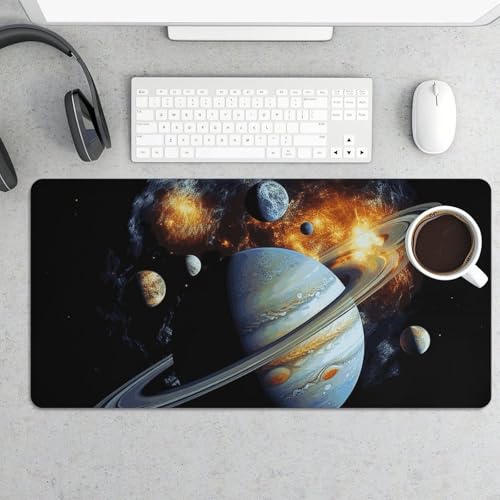 Pad mouse impermeable 30x60 cm base anti-deslizante blanco miniatura 5